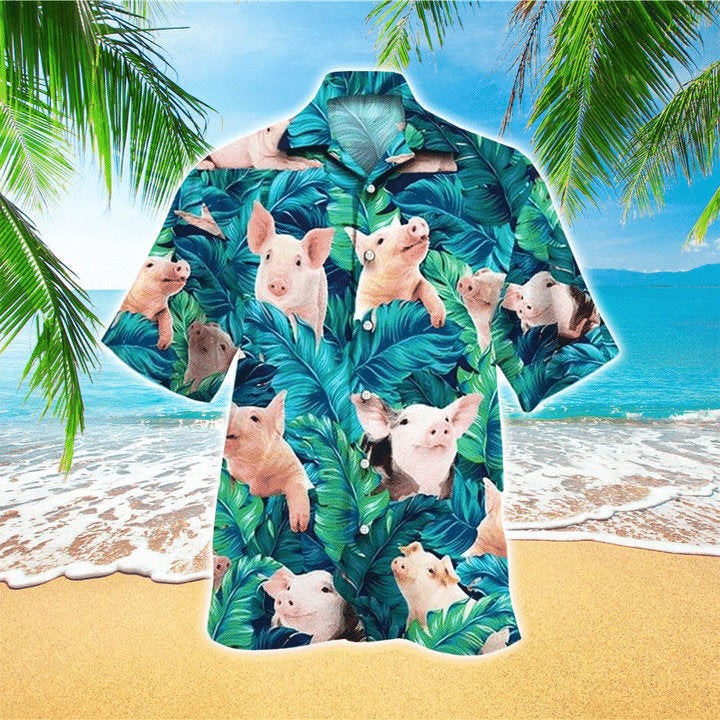 Pig Tropical Hawaiian Shirt