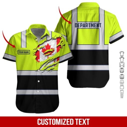 Workwear Custom Name Hawaiian Shirt