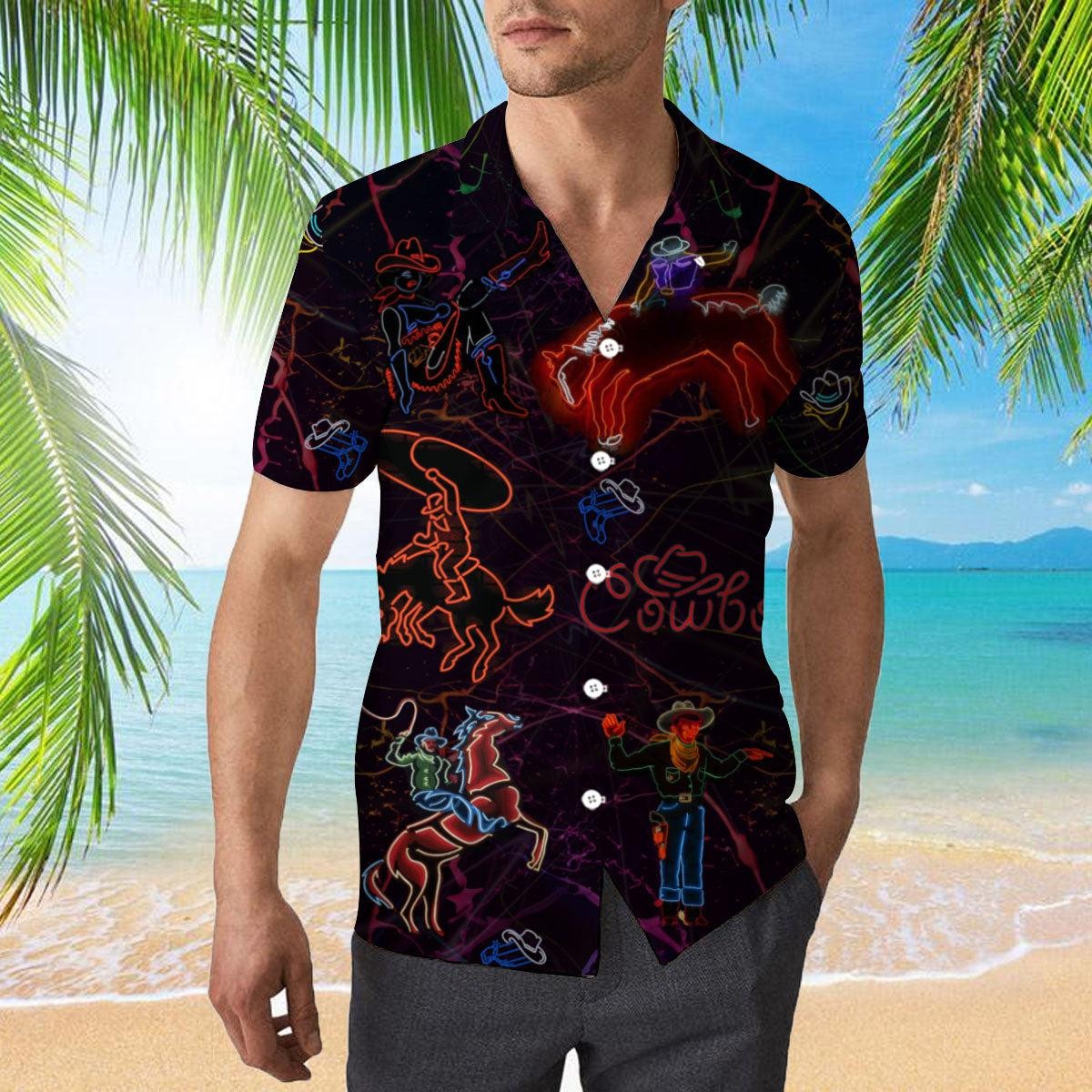 Cowboy Neon Love Life Hawaiian Shirt