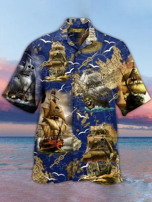 Pirate Boat Hawaiian Shirt