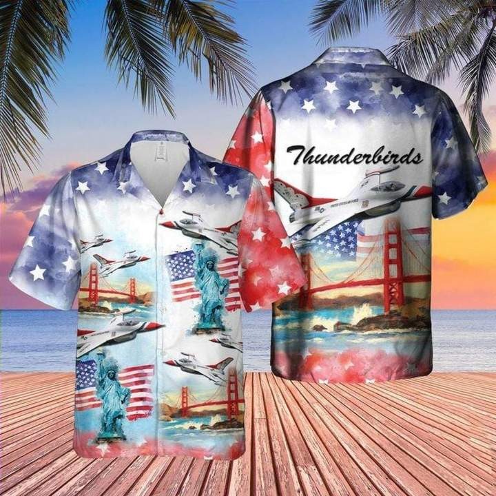 Thunderbirds 4th of July Hawaiian Shirt