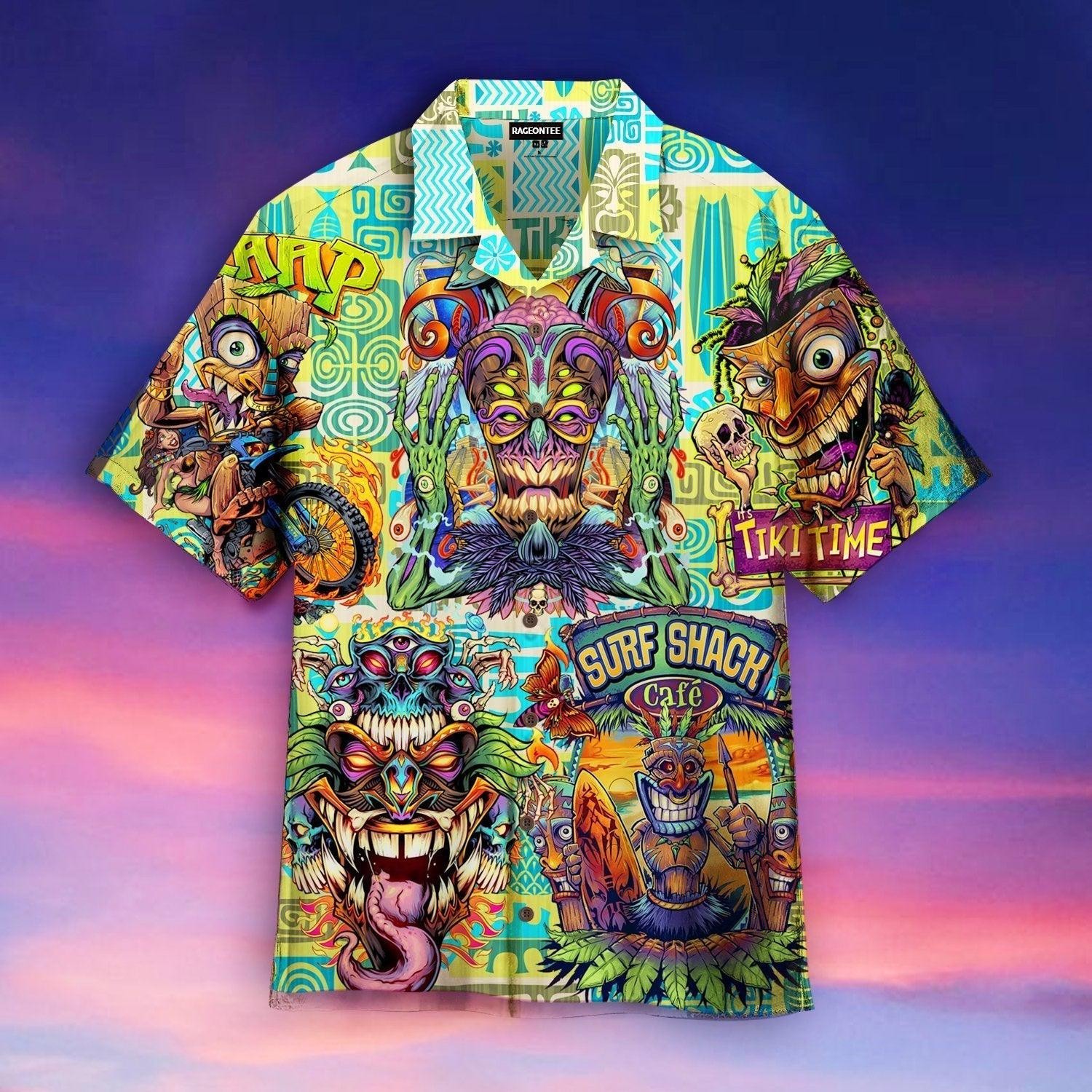 Tiki Creature Tantrum Hawaiian Shirt