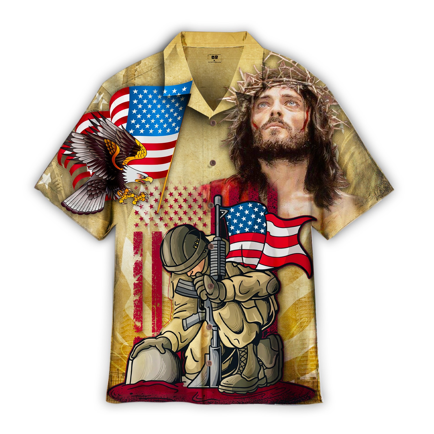 4th Of July One Nation Under God Independence Day Memorial Day Hawaiian Shirt