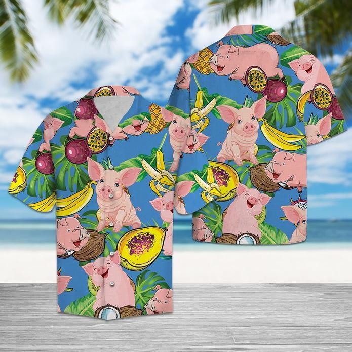 Pig Love Fruit Hawaiian Shirt