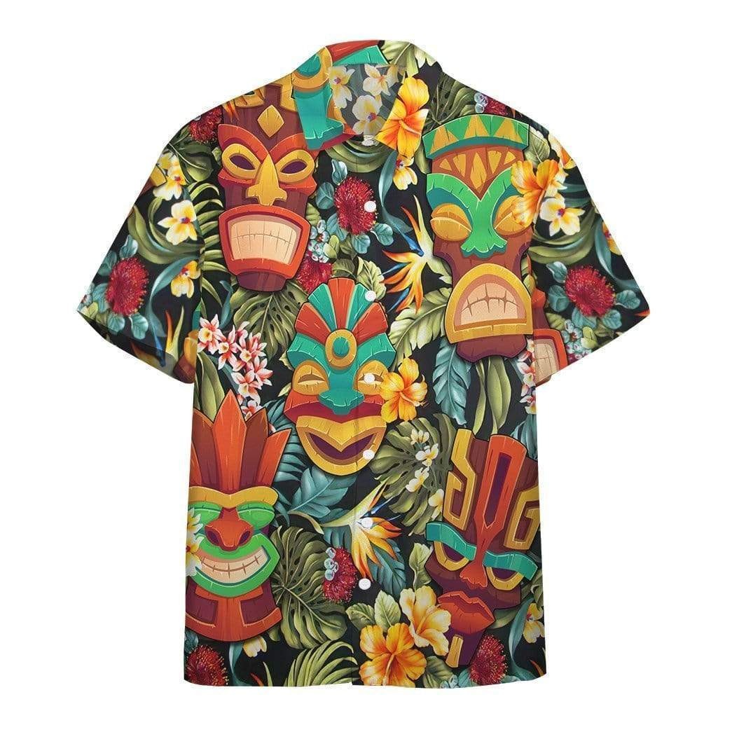 Tiki Tiki Head Hawaiian Shirt