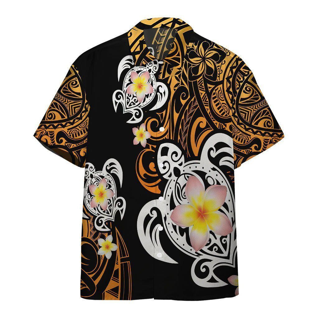 Turtle Plumeria Polynesian Hawaiian Shirt