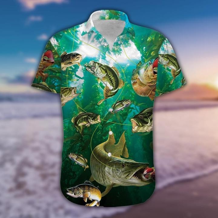 Proud Bass Fishing Angler Fisherman Hawaiian Shirt