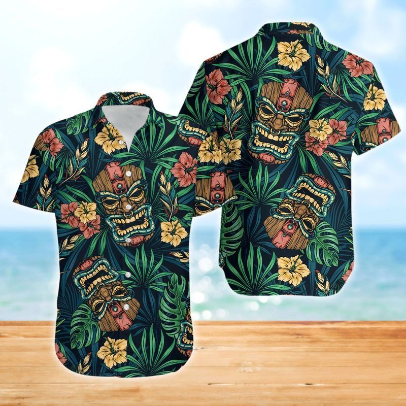 Tiki Colorful Awesome Hawaiian Shirt