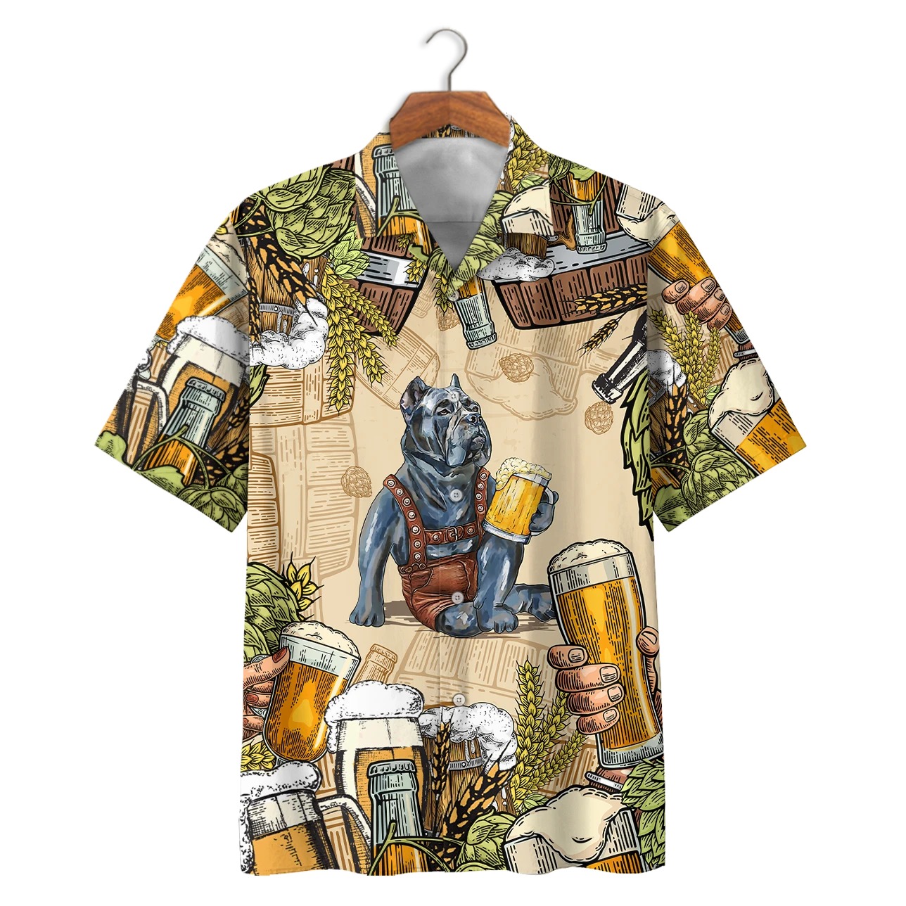 Pitbull & Beer Hawaiian Shirt