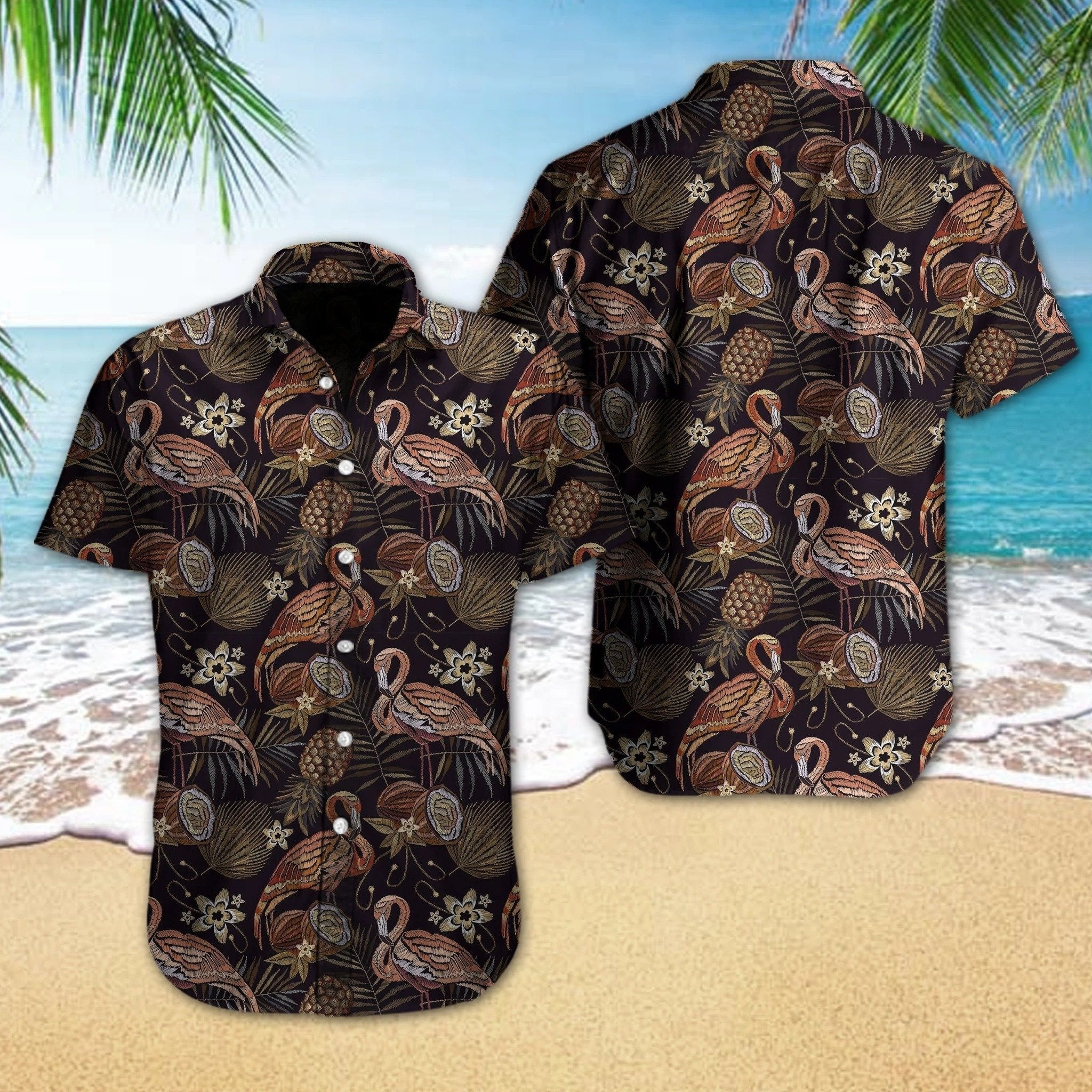 Flamingo Pineapple Vintage For Men For Women HW1250 Hawaiian Shirt