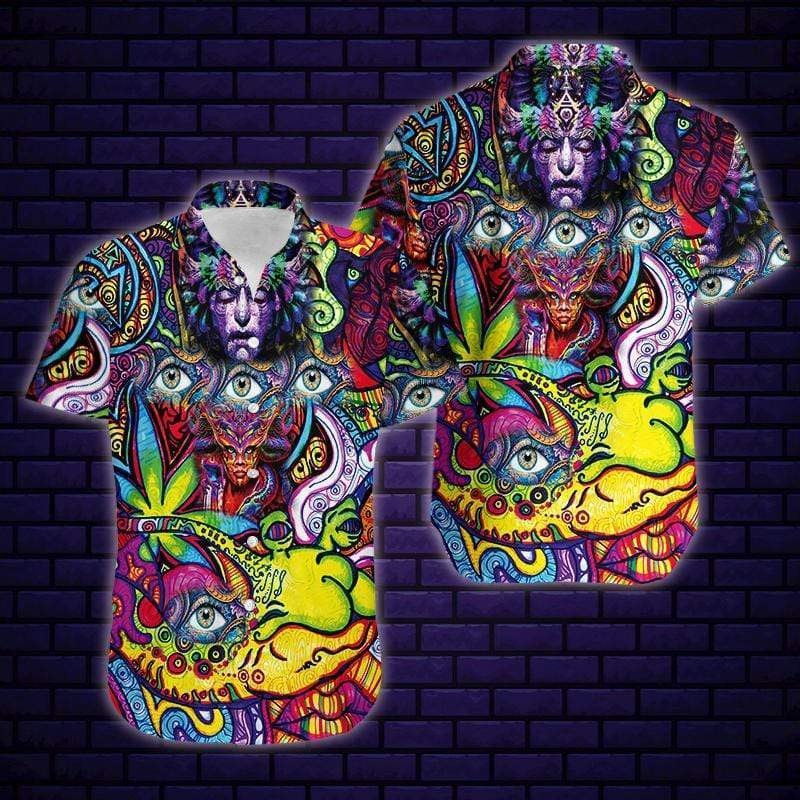 Hippie Eyes Art Color Hawaiian Shirt