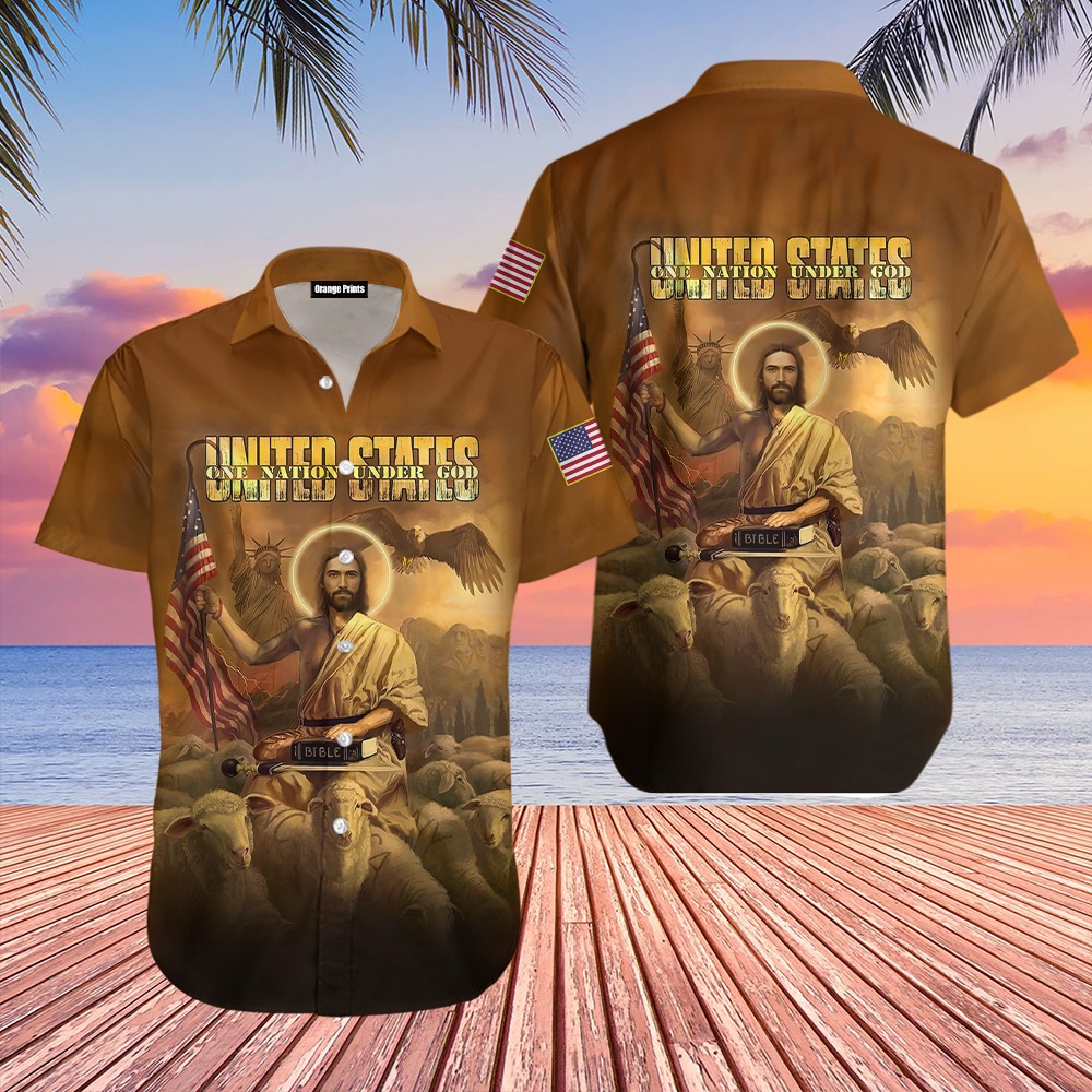 Veteran One Nation Under God Memorial Day Hawaiian Shirt