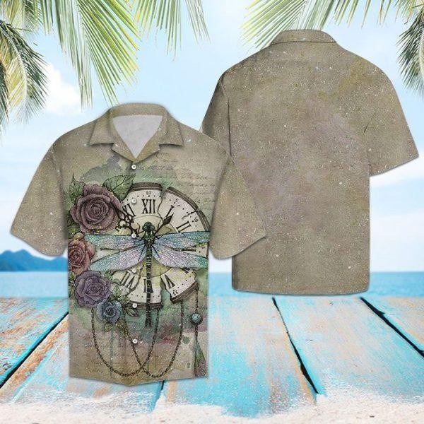 Time Flies Dragonfly Hawaiian Shirt