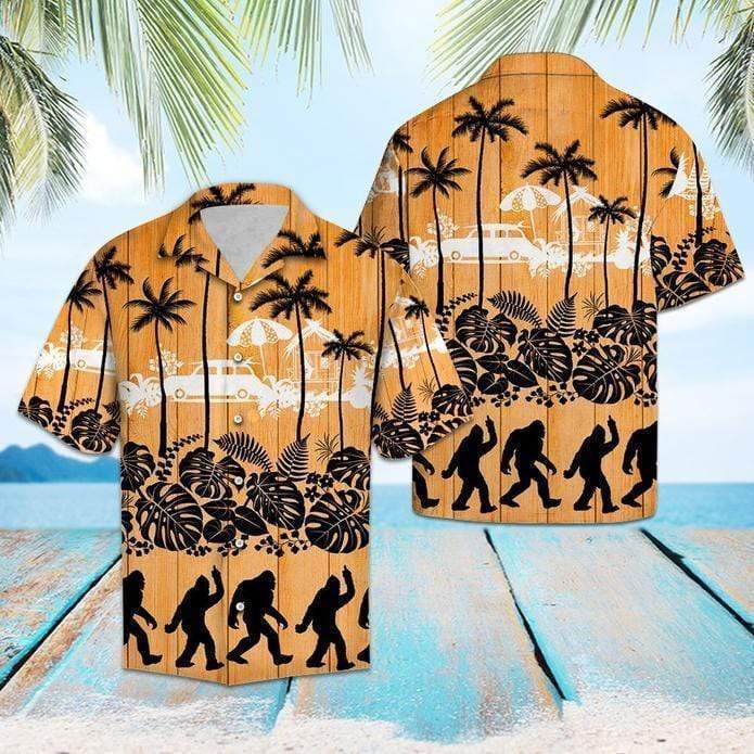 Tropical Palm Bigfoot Hawaiian Shirt