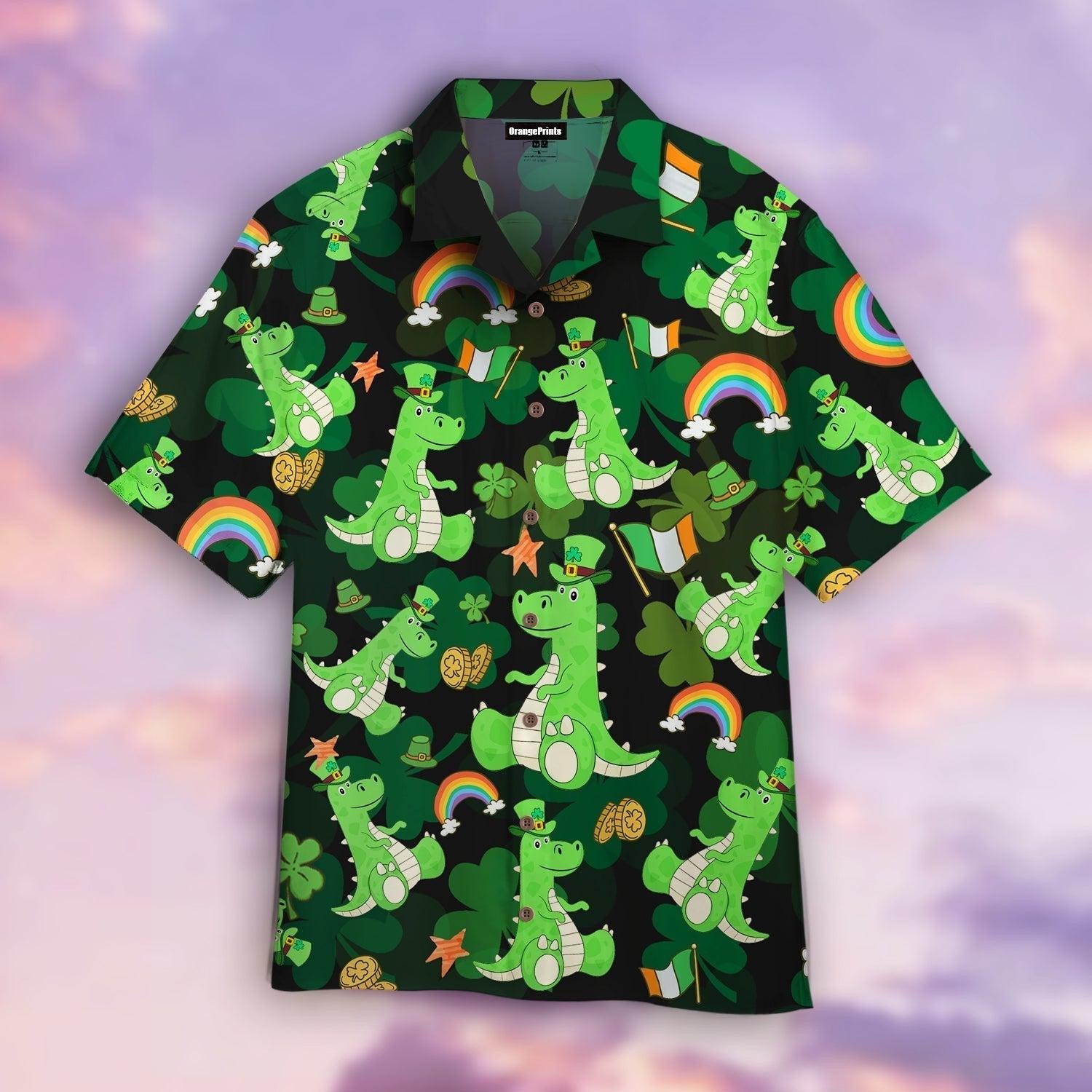 T Rex Love St Patrick Day Hawaiian Shirt