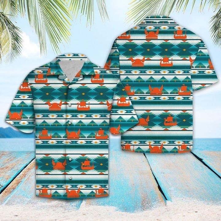 Vikings Pattern Hawaiian Shirt