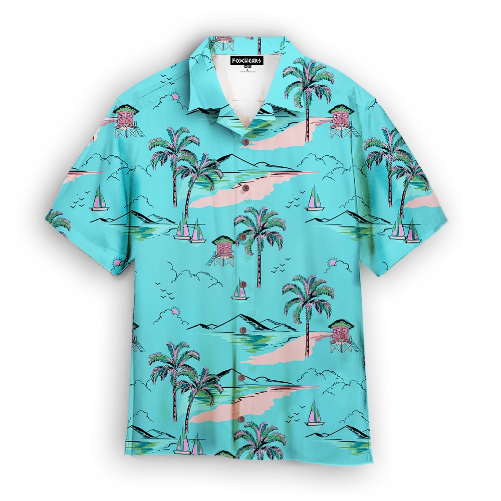 Blue Hawaii Island Hawaiian Shirt
