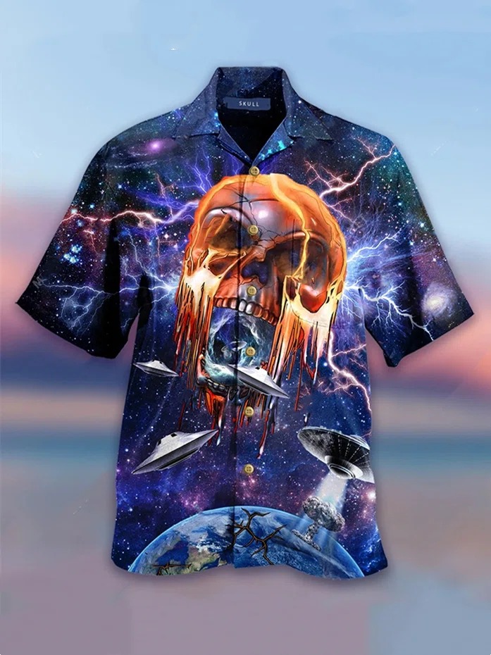 Skull Aloha Hawaiian Shirt
