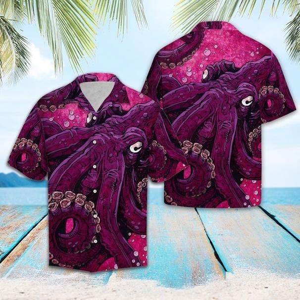 Pinky Octopus Hawaiian Shirt