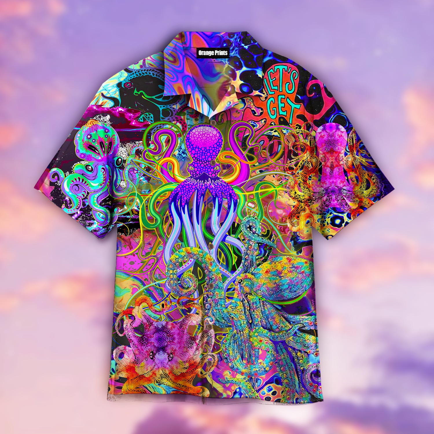 Galaxy Octopus Trippy Hawaiian Shirt