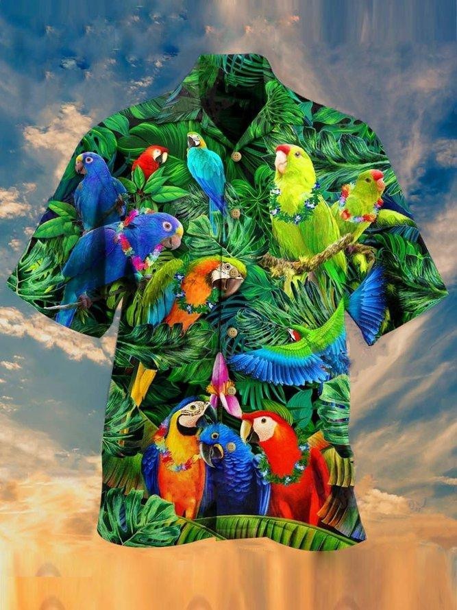 Colorful Birds Hawaiian Shirt
