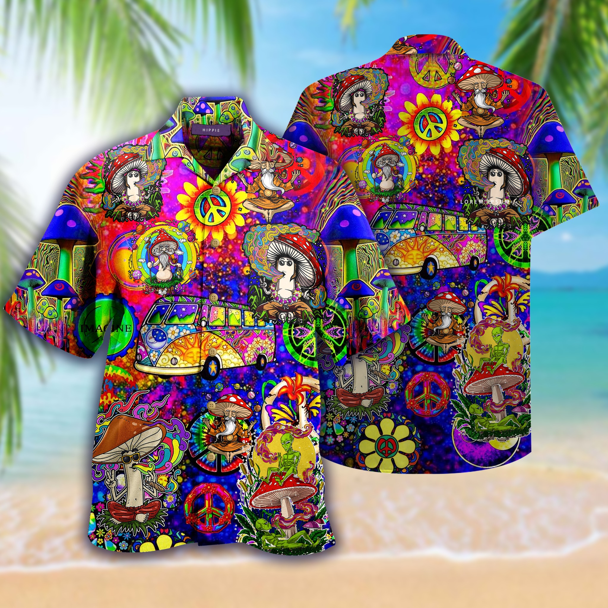Dont Worry Be Hippie Hawaiian Shirt
