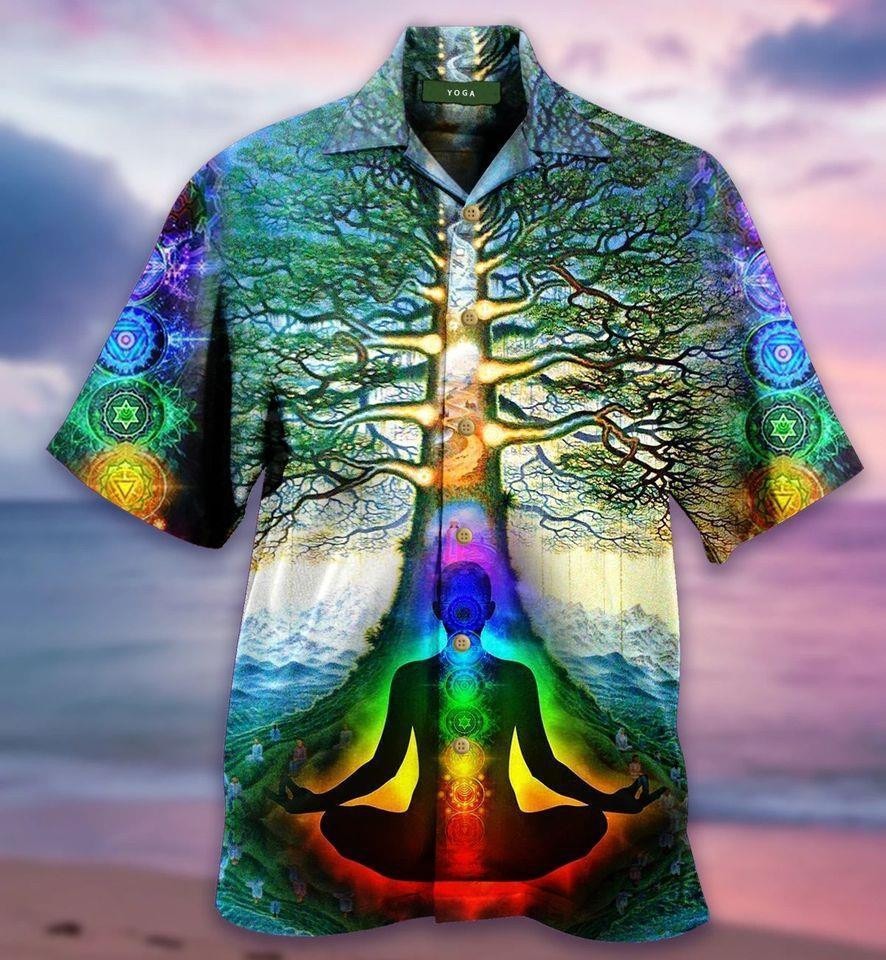 Peace Comes From Inside Yoga Tree Of Life Hawaiian Shirt