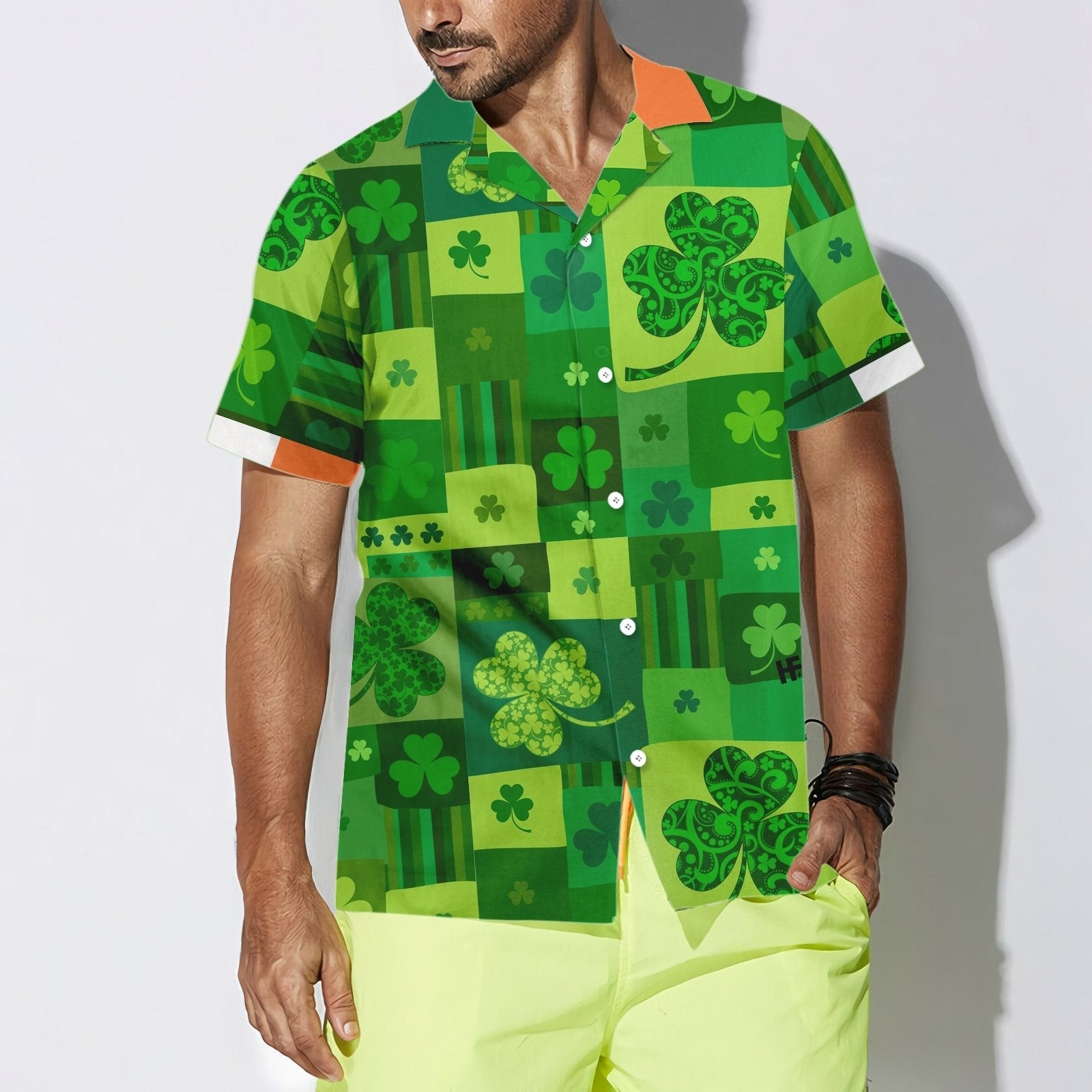 Seamless Shamrock StPatricks Day Hawaiian Shirt