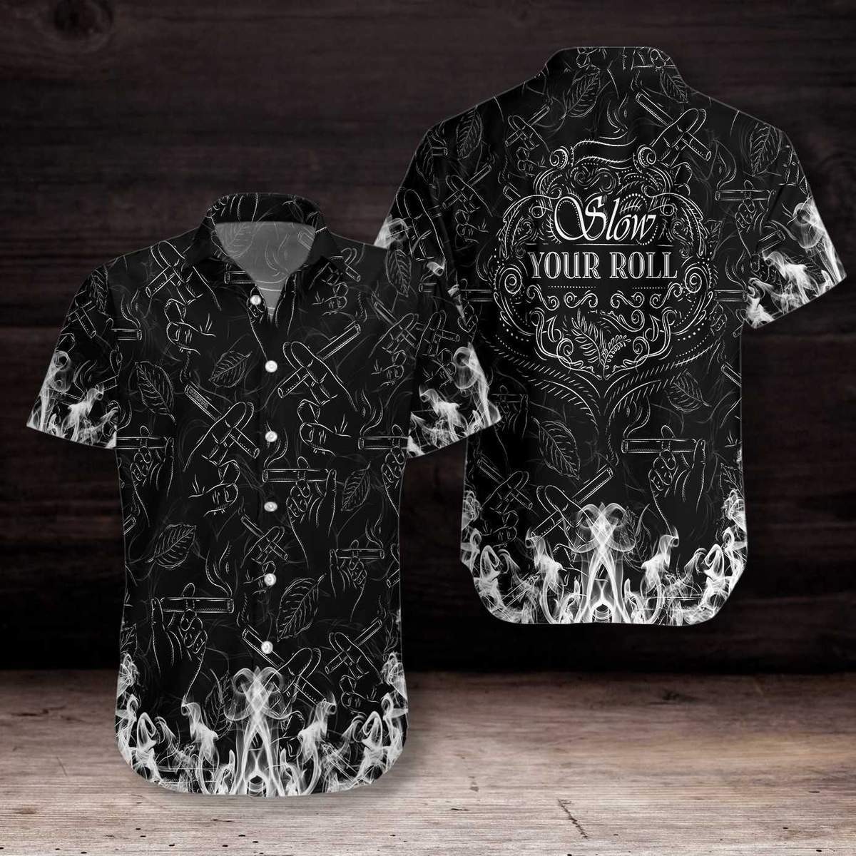 Tobacco Seamless Pattern Hawaiian Shirt