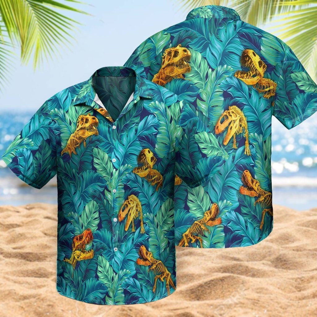 Tropical Dinosaur Hawaiian Shirt