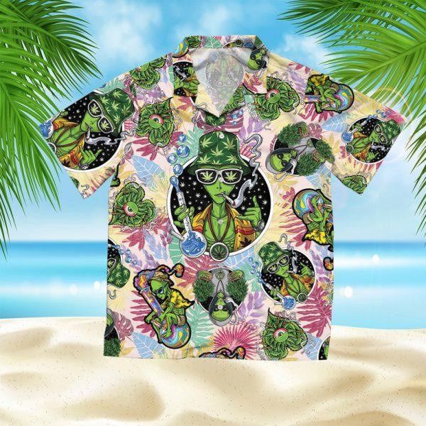 Tropical Alien Cannabis Hawaiian Shirt
