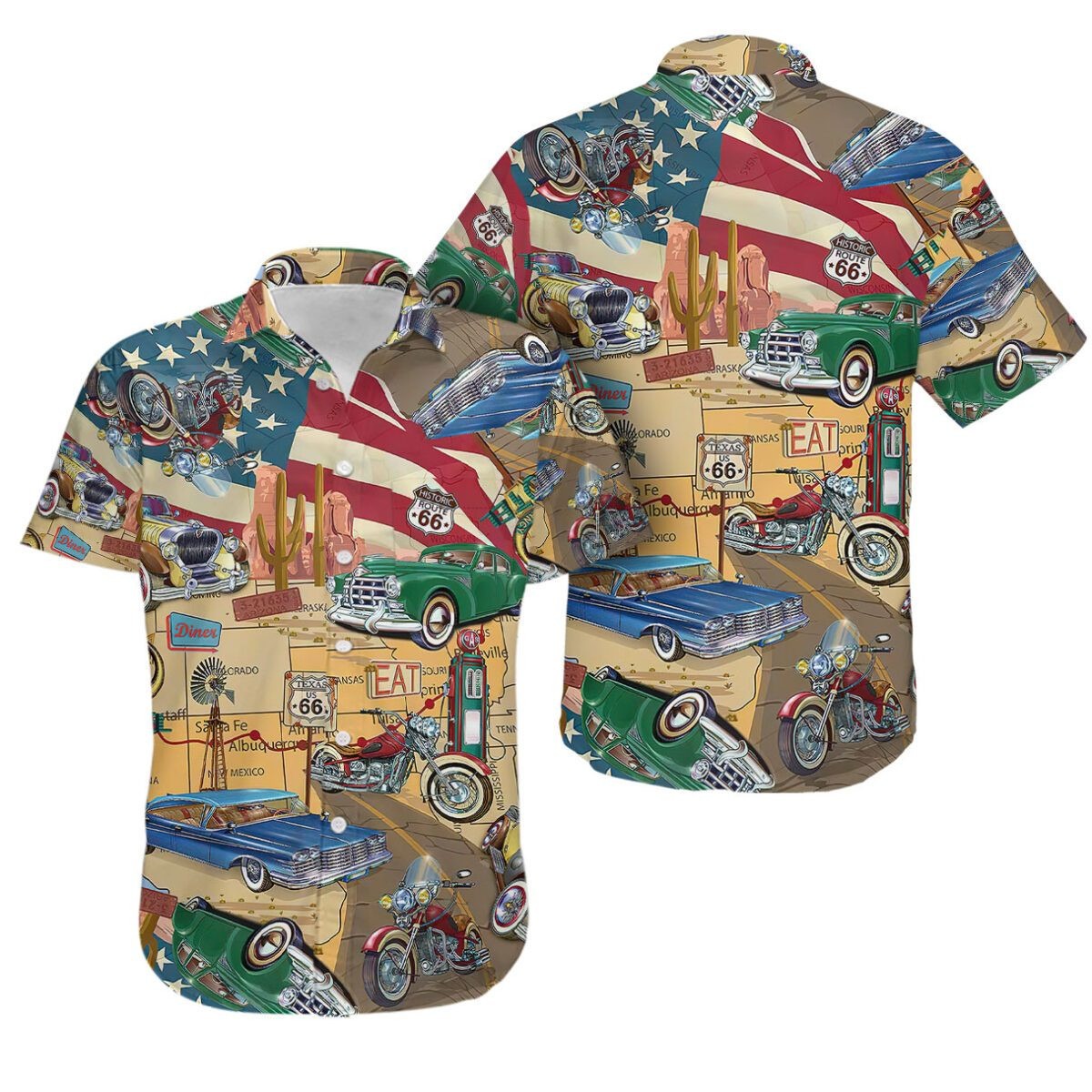 Route 66 License Hawaiian Shirt