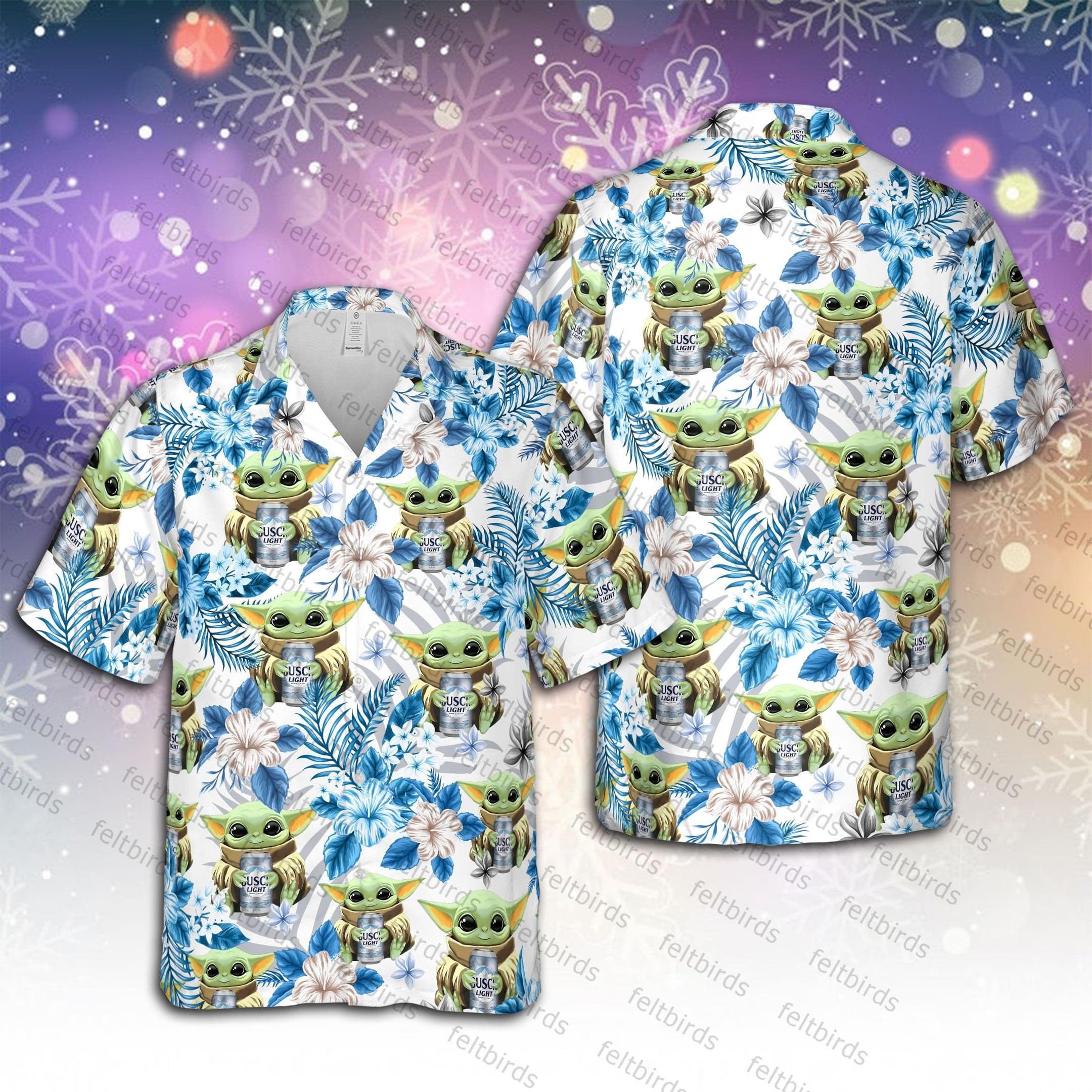 Busch Light Beer Baby Yoda Hawaiian Shirt