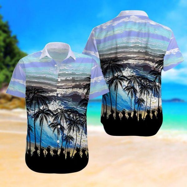 Ocean And Palm Tree Hawaiian Shirt
