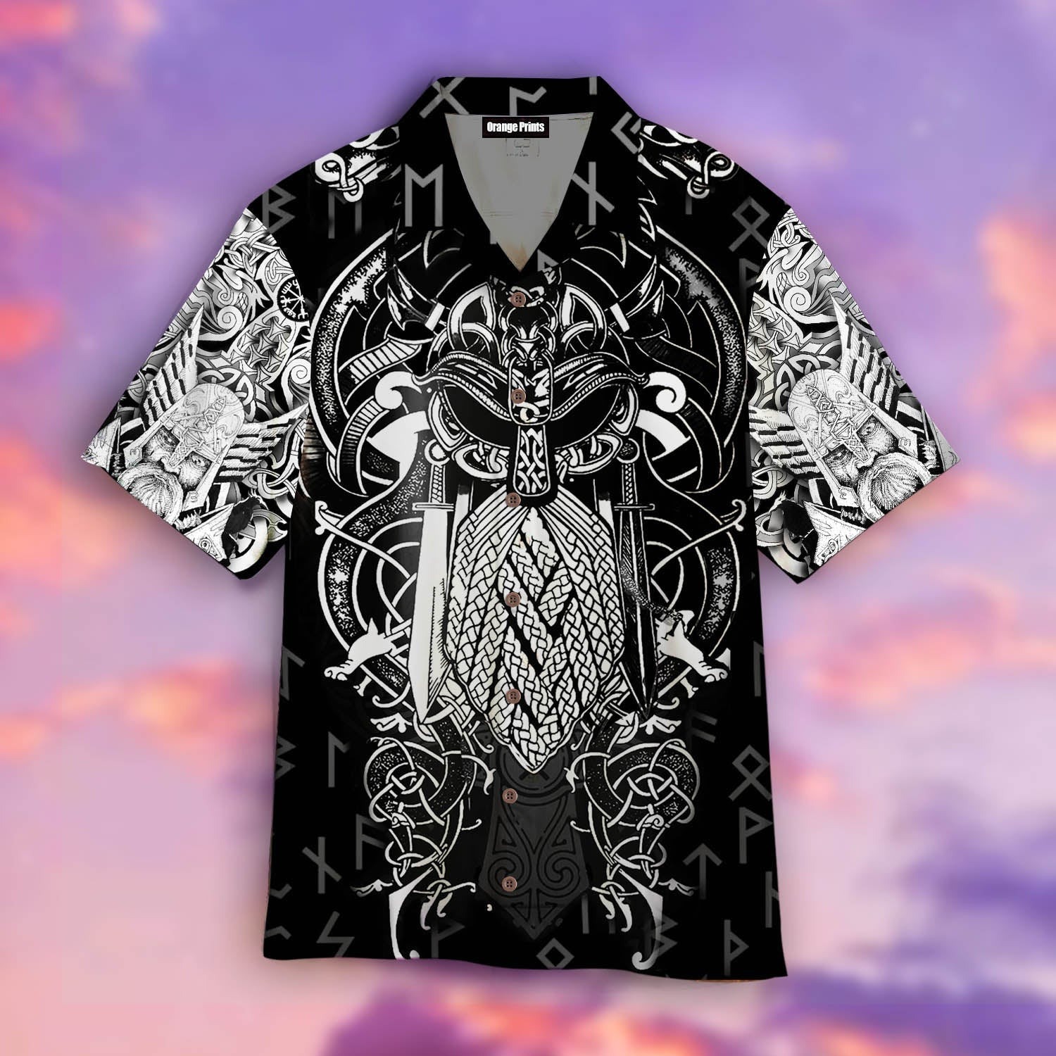 Vikings – Odin Tattoo Hawaiian Shirt