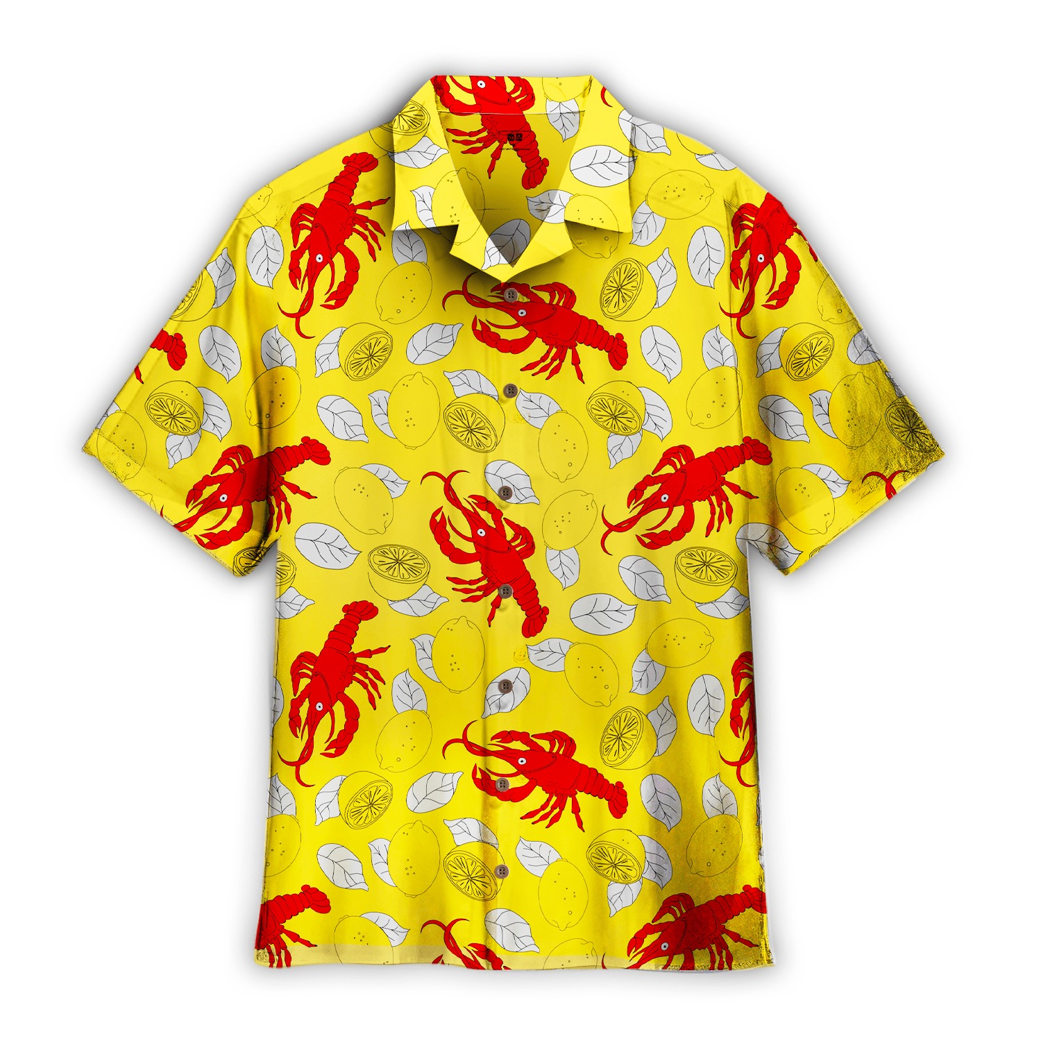 Yellow Crawfish Lemon Hawaiian Shirt