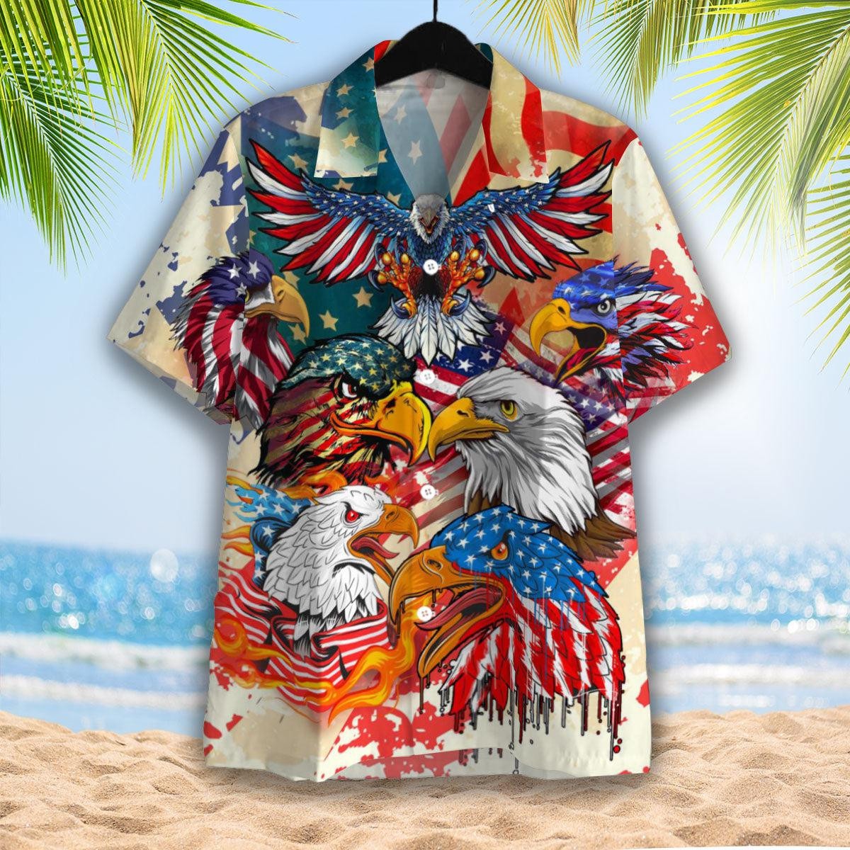 American Bald Eagle Hawaiian Shirt