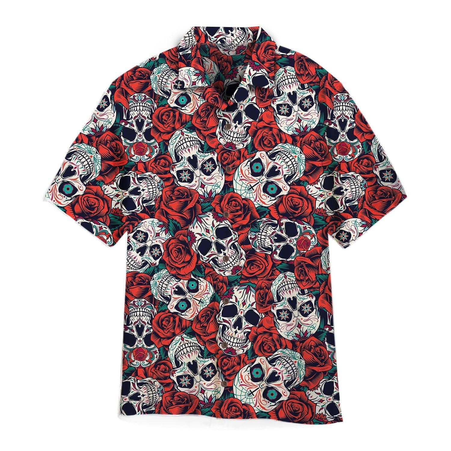 Vintage Day of Dead Hawaiian Shirt