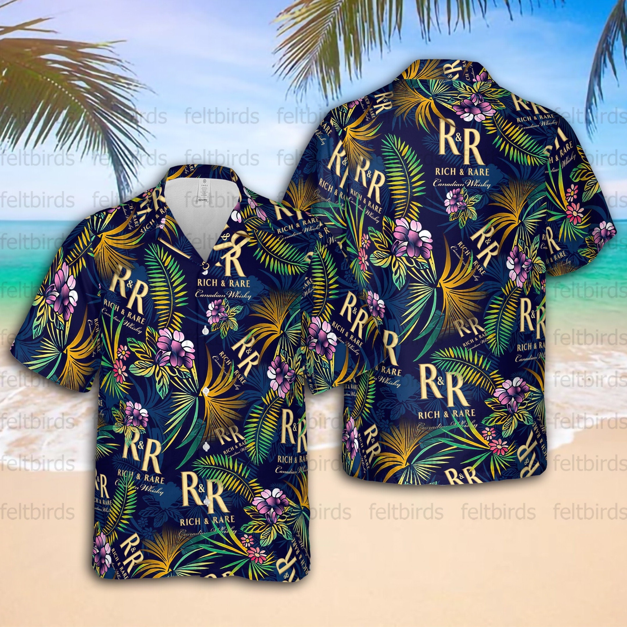 Rich and Rare Canadia Whiskey Unisex Hawaiian Shirt