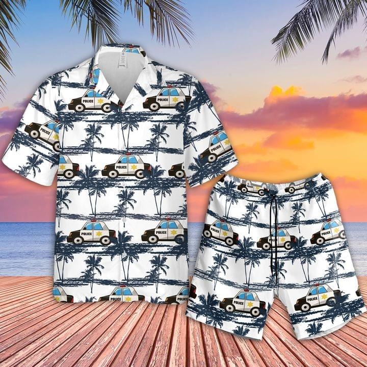 Police Car Set Hawaiian Shirt