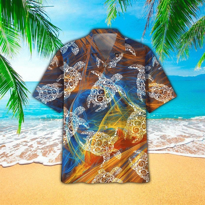 Sea Turtle Colorful Hawaiian Shirt