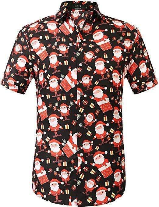 Santa Claus Holiday Party Christmas Hawaiian Shirt