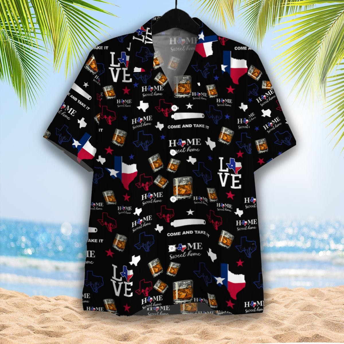 TEXAS – Bourbon Whiskey Hawaiian Shirt