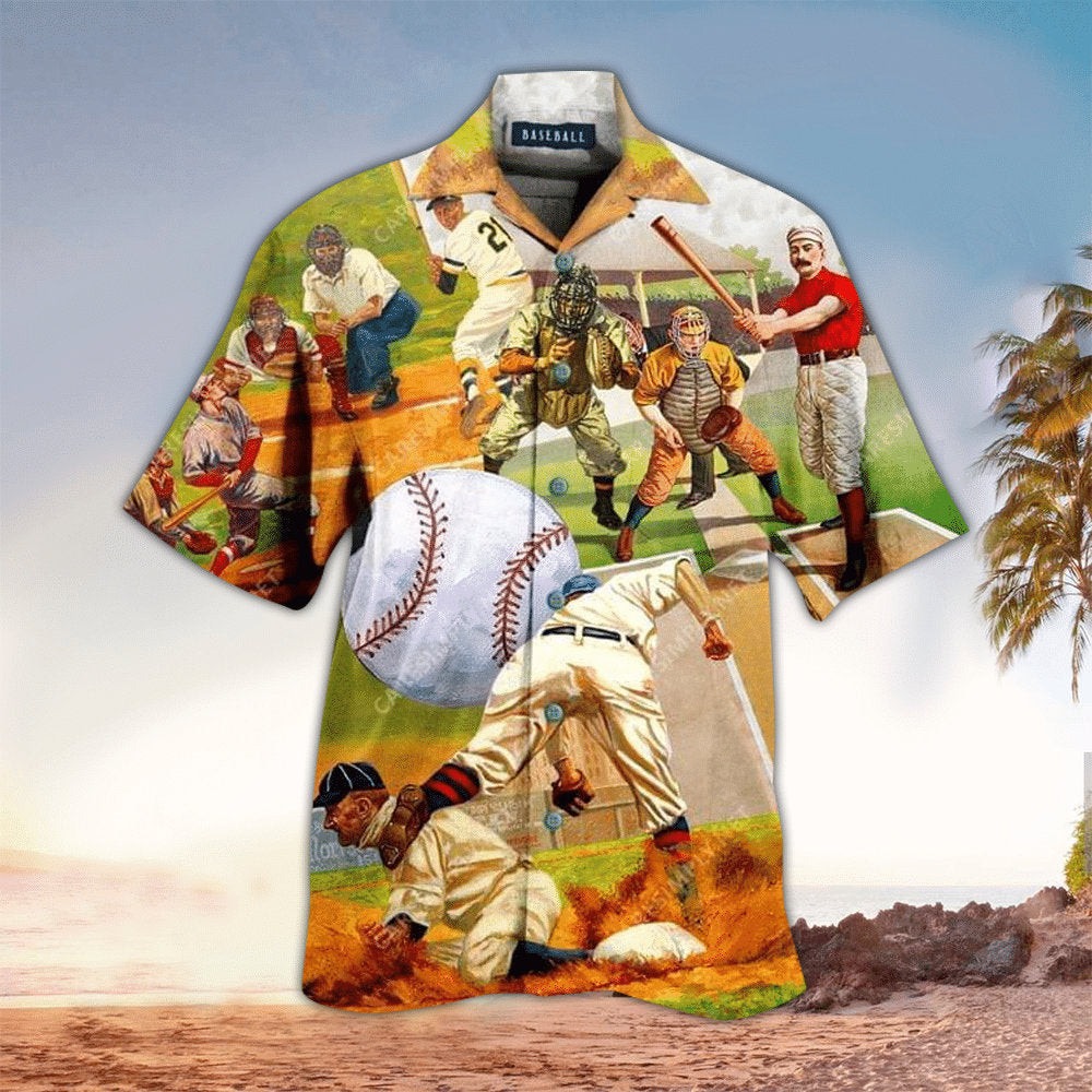 Playing Baseball Hawaiian Shirt