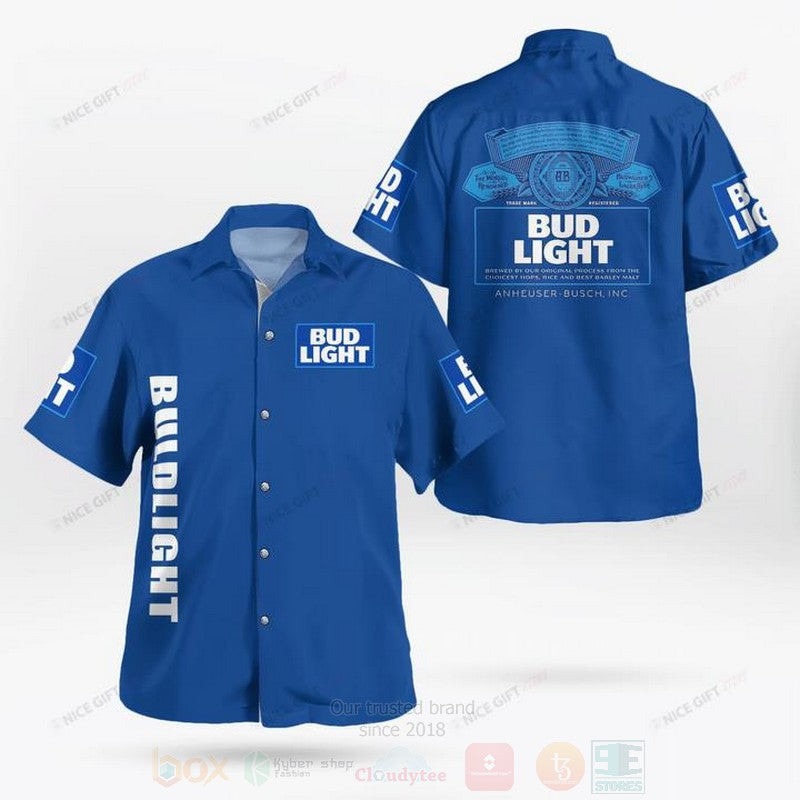Bud Light Blue 3D Hawaiian Shirt