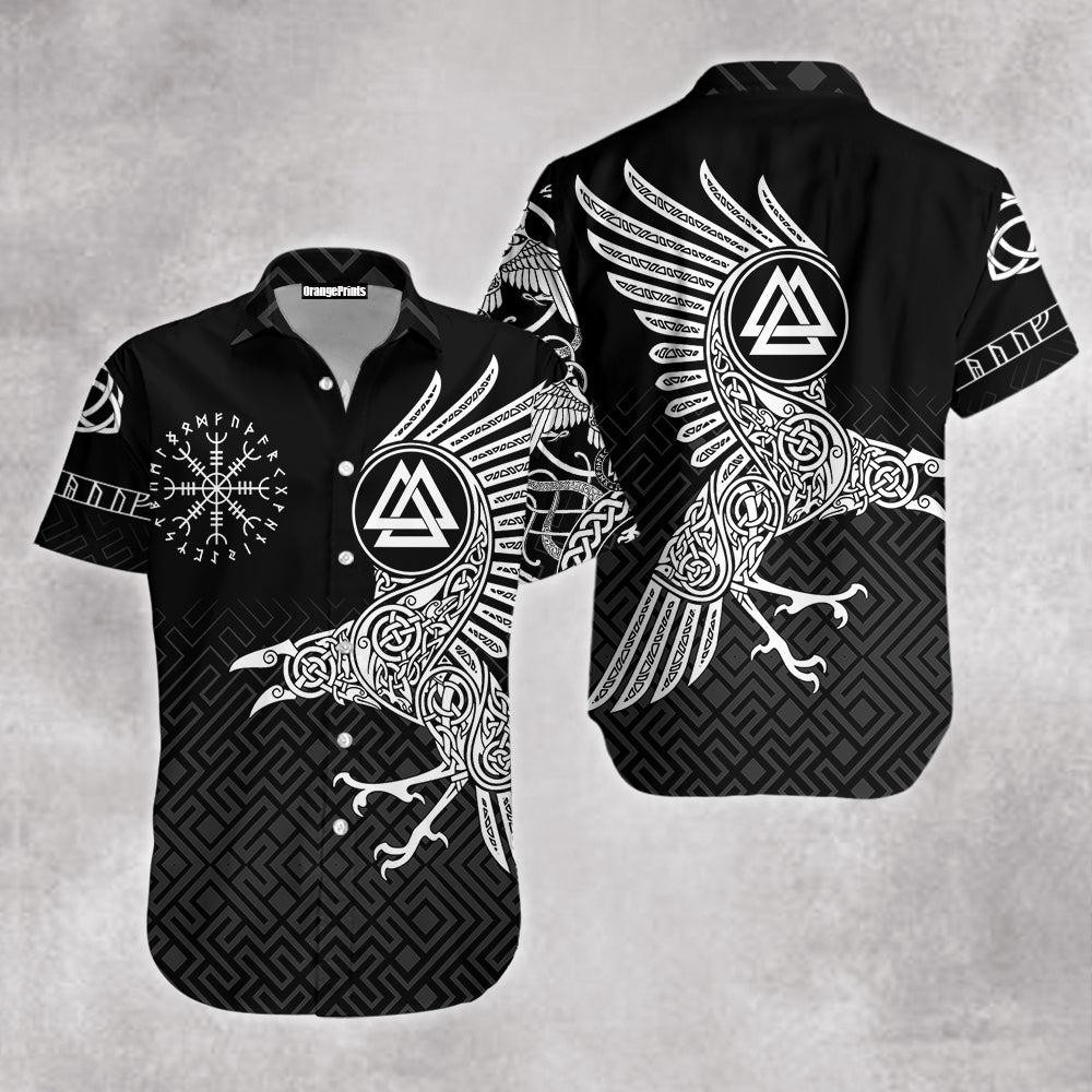 The Raven of Odin Tattoo Hawaiian Shirt