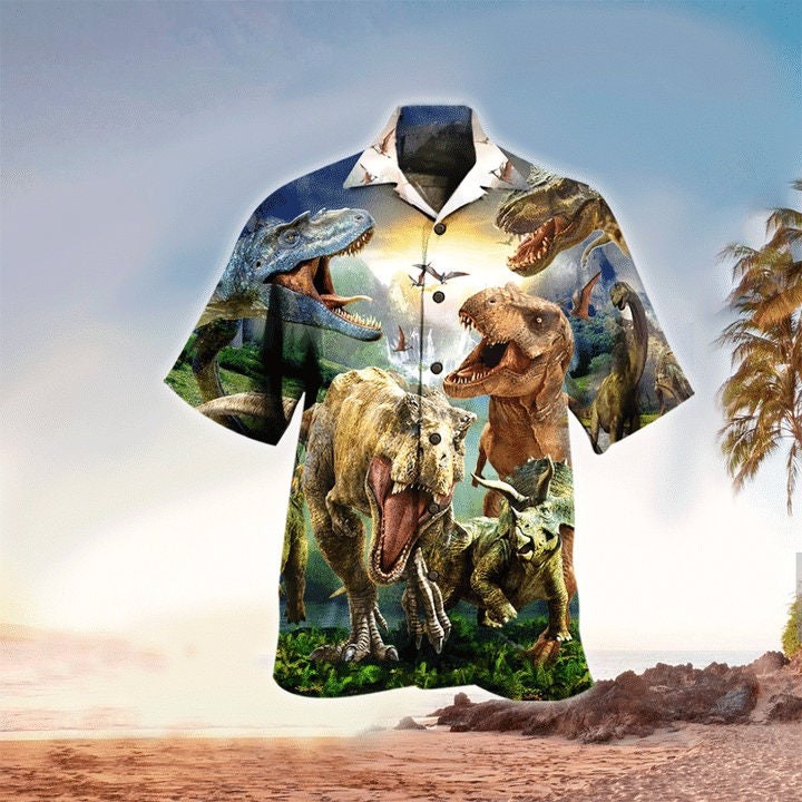Roaring Dinosaurs Hawaiian Shirt – Gift For Dinosaurs Lovers