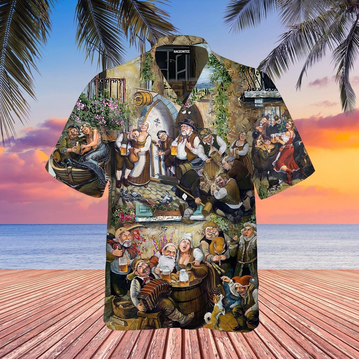 People In The World Drink Beer For International Beer Day Hawaiian Shirt