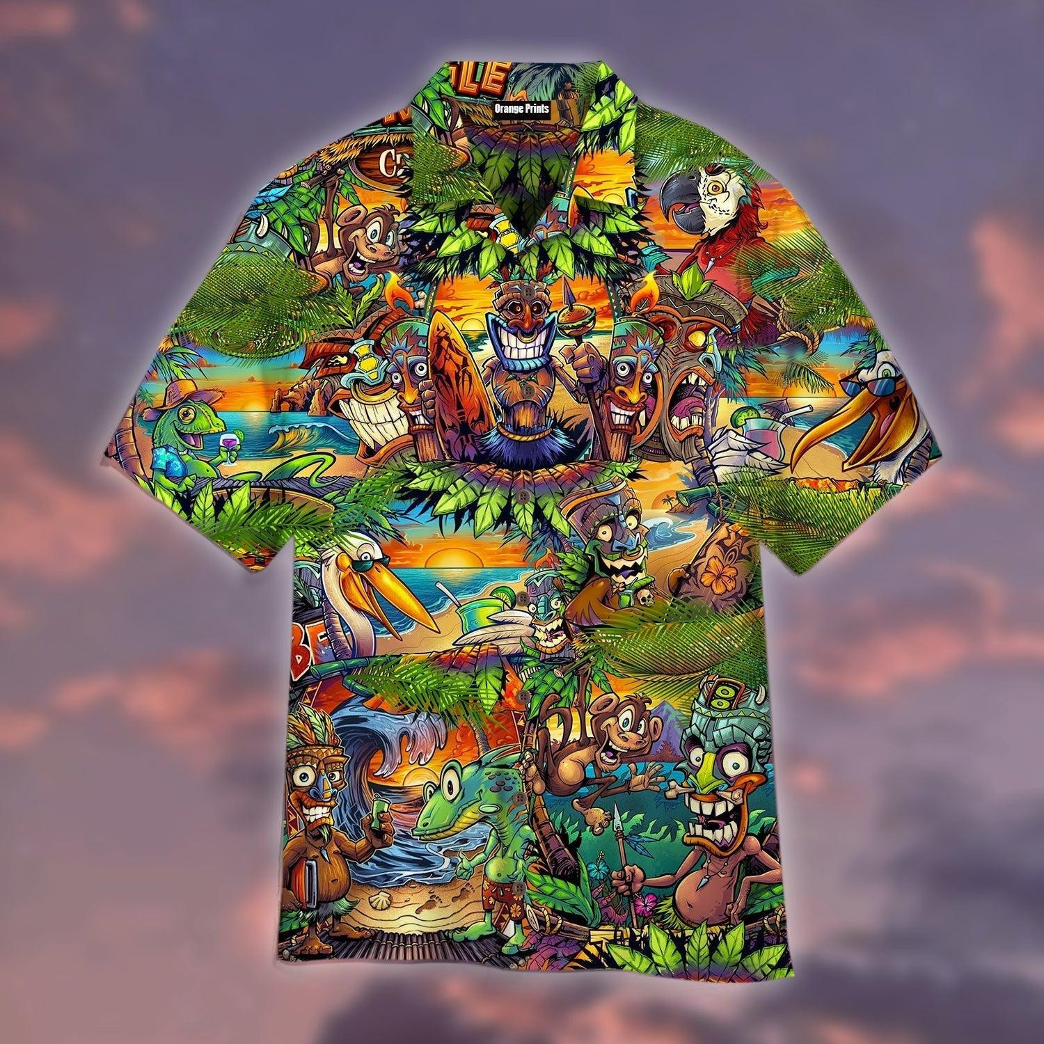 Tiki Tropical Hawaiian Shirt