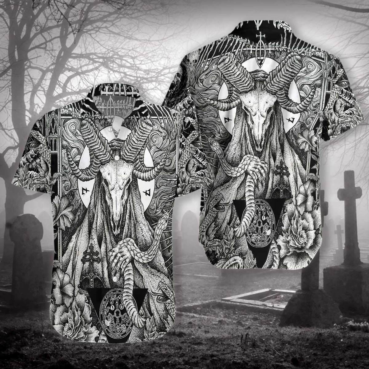 Satanic Pagan Demon Hawaiian Shirt